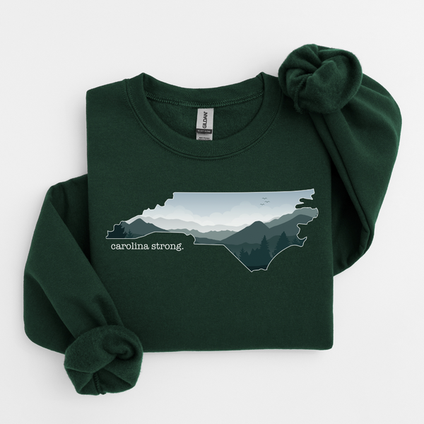 Carolina Strong - Forest Sweatshirt (Large Front Print)