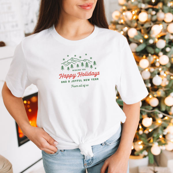 Happy Holidays From All Of Us Short Sleeve Tee