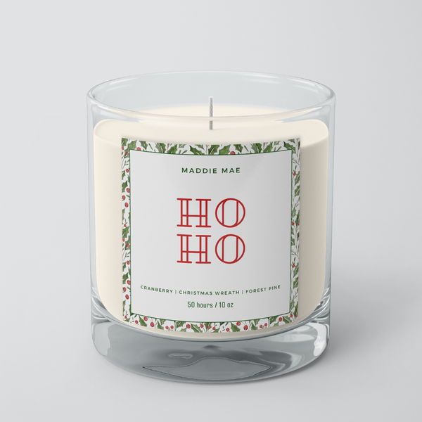 Ho Ho Christmas Candle