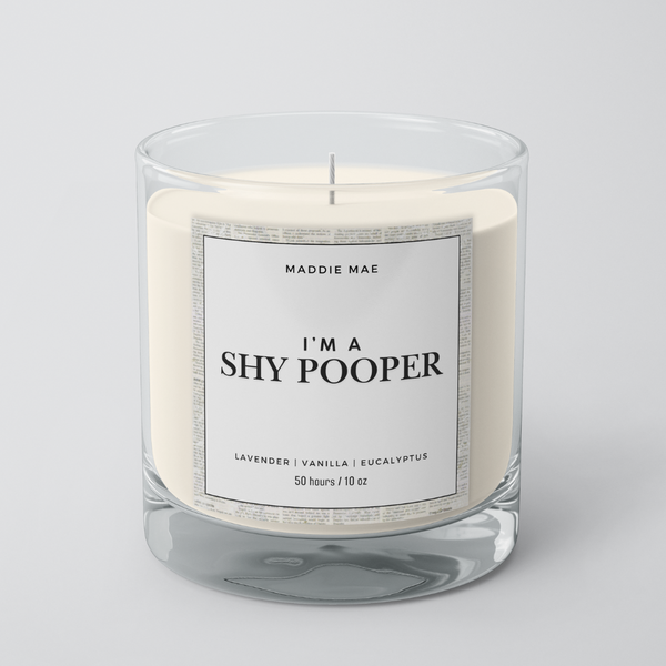 I'm A Shy Pooper Candle