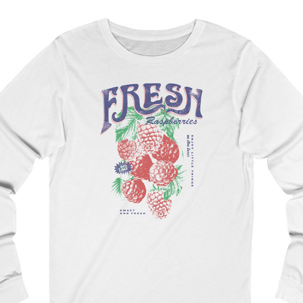 Fresh Raspberries Long Sleeve Tee