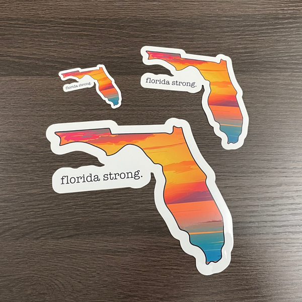 NEW - Florida Strong - Waterproof Sunset Stickers