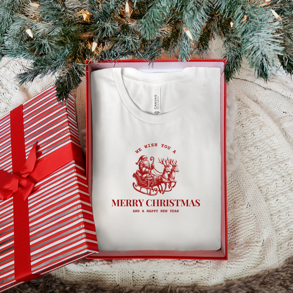 Merry Christmas Vintage Short Sleeve Tee